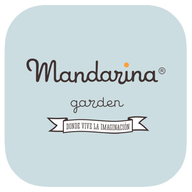 Logo Mandarina garden. Cafetería & ocio infantil de calidad